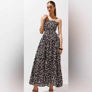 Anthropologie Smocked Cut-Out Maxi Dress